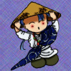 Chichiri disappearing into his hat